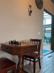 Chess board in the living area